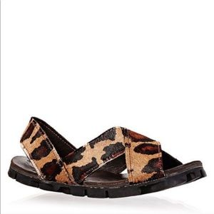 BROTHER VELLIES Tyre strappy sandals in leopard